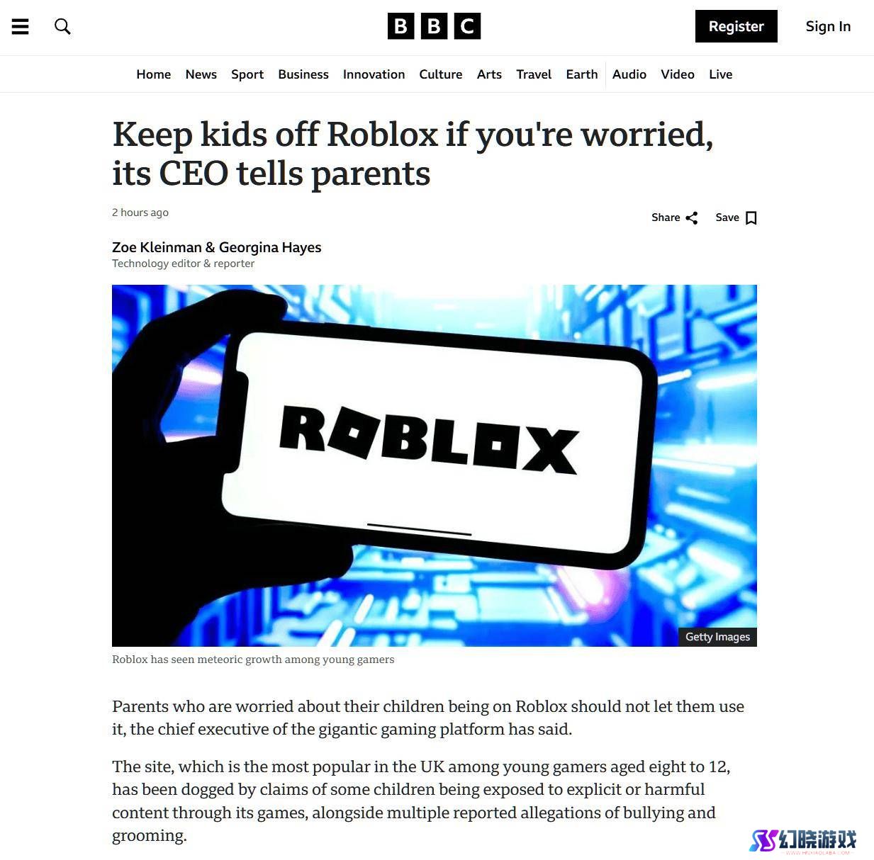 Roblox CEO直言：家长不放心孩子玩游戏？那就别让孩子玩！